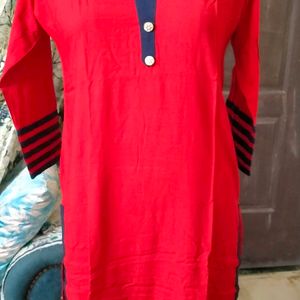 Red Blue Kurta