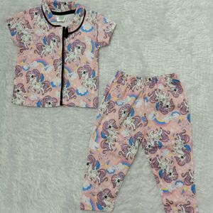 🆕 Unicorn Print Night Suit