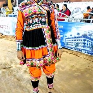 Black Orange Dhoti Kediyu