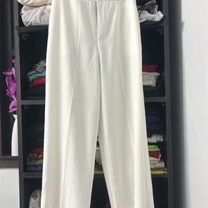 Mango white formal pant