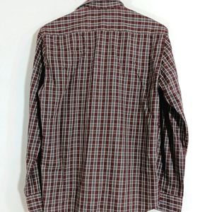 Parx Maroon Checks Shirt (Men)