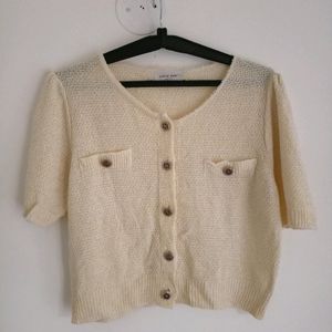 White Wool Top