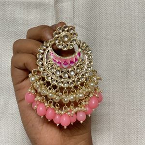 Meenakari with kundan and pearls