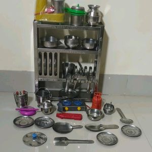 metal kitchen set with stand