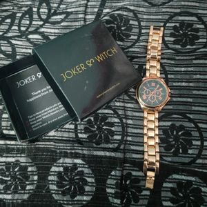 Rose Gold Round Dial Watch