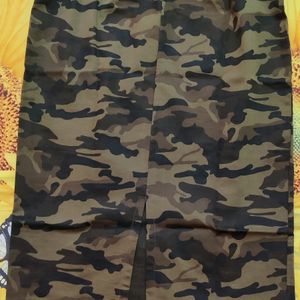 SASSAFRAS Camouflage Army Print Pencil Skirt