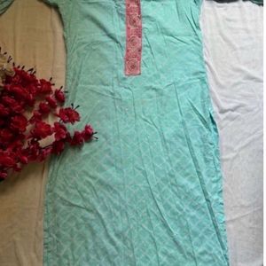 Kurta Paint Dupatta Set Cotton