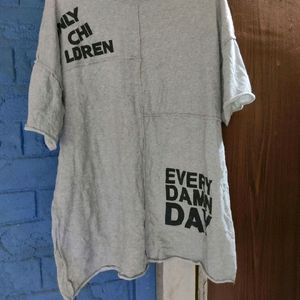 Oversized Grey Tshirt For Women