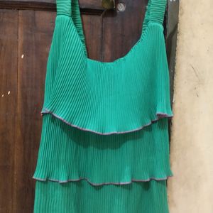 Peacock Green Colour One Strip Stretchable Top