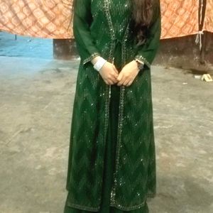 Green Gown With Shrug