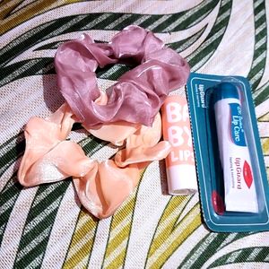 Lipbalm scrunchies Combo