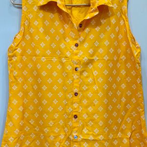 Yellow Colour Kurti For Occasion