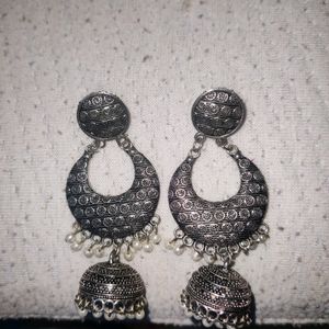 Oxidised Silver Plated Earrings