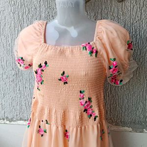 Peach Color Dress