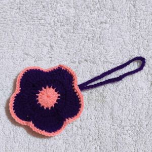 Crochet Floral Airpod Cover Cum Bag Charm