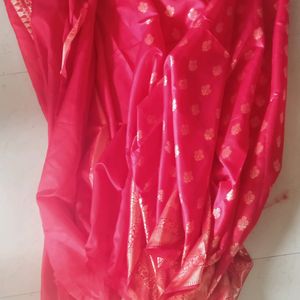 Art Silk Red Colour Saree