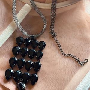 Statement Black Stone Necklace