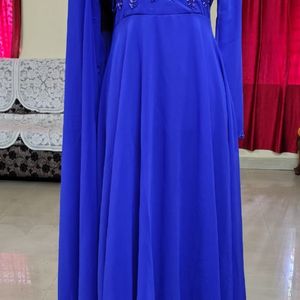 Royal blue heavy designer dress