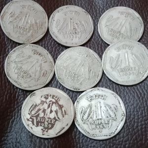 1989 Old Coin 🔥 NOIDA 8 Pcs Combo