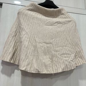 Beige Woollen Skirt