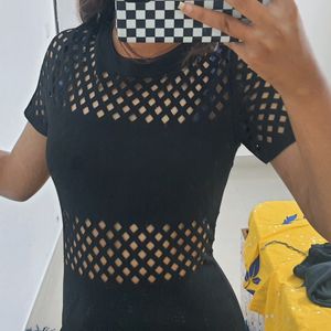 Y2k Mesh Bodycon Dress