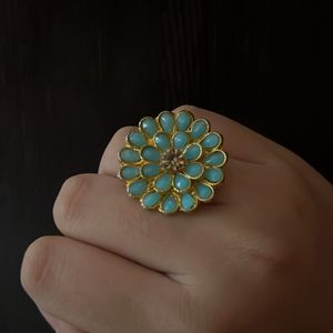 Greenish Blue Stone Ring