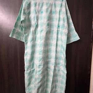 Green Cotton Kurta