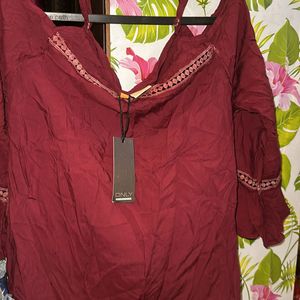 New Maroon Tunic Top