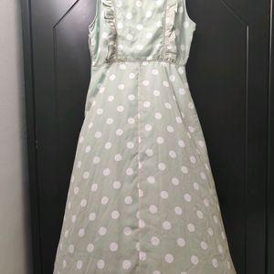 Sea Green Polka Dress Like New