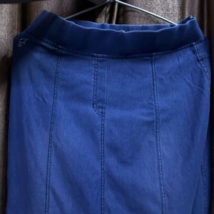 Soft Fabric Gud Quality Denim Long Skirt