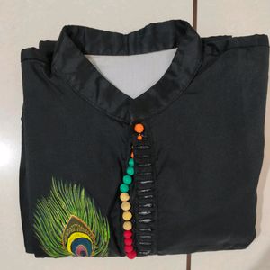 Black Men's Kurta