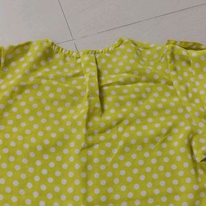 Yellow polka dot top