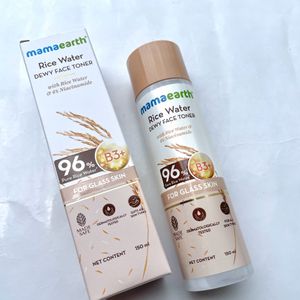 Combo Of Mamaearth Rice Water Toner And Cream