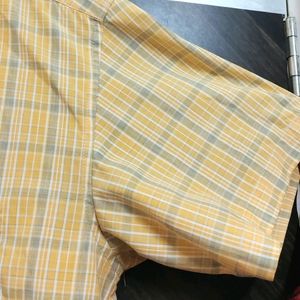 Men Yellow Colour Checked XL Shirt