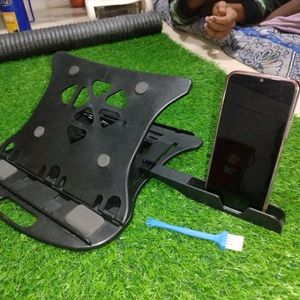 Laptop Stand With Mobile Holder + Free Gift