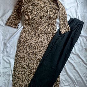 Leopart Print Kurta Set