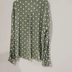 Polka Dot Shirt Top