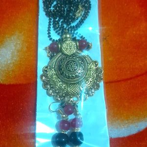 Latest Mangalsutra With Black And Red Pearl Wit