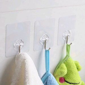 10Pcs Self Adhesive Heavy Waterproof Sticky Hooks