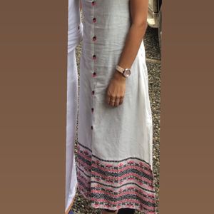 elegant White Kurti