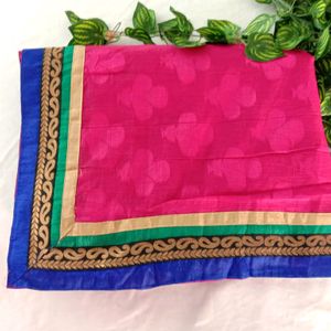 Pink Festive Wear Saree (Women's)