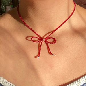 Pinteresty Red Bow Neckpiece 🎀