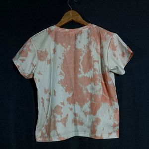 Peach & White Tee