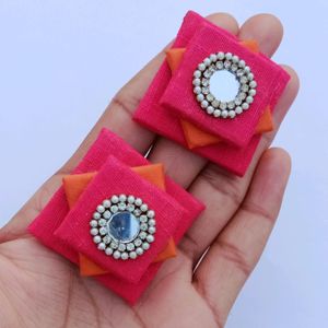 fabric earrings