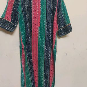 Multi Colour Straight Kurti