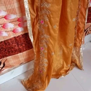 Beautiful Turmeric Yellow Coloured Patiyala Suit