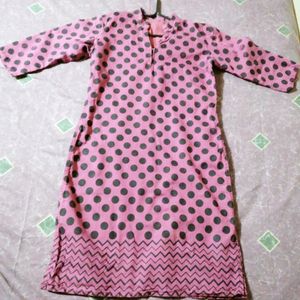 Purple & Black Printed Kurti Top