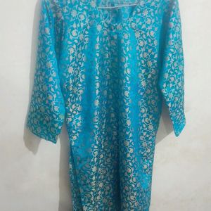 LADIES KURTA FIROZI COLOR