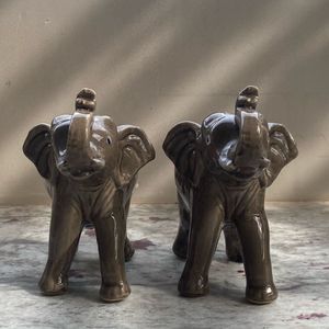 A Pair Of Elephant Idols