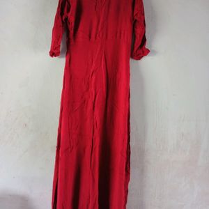 Front Slit Dress(Red)